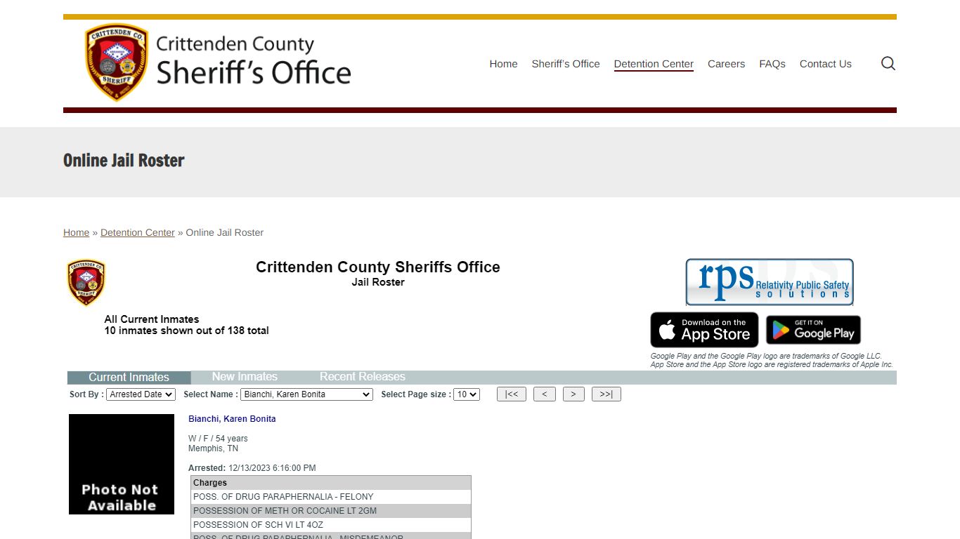 Online Jail Roster - Crittenden County Sheriff’s Department